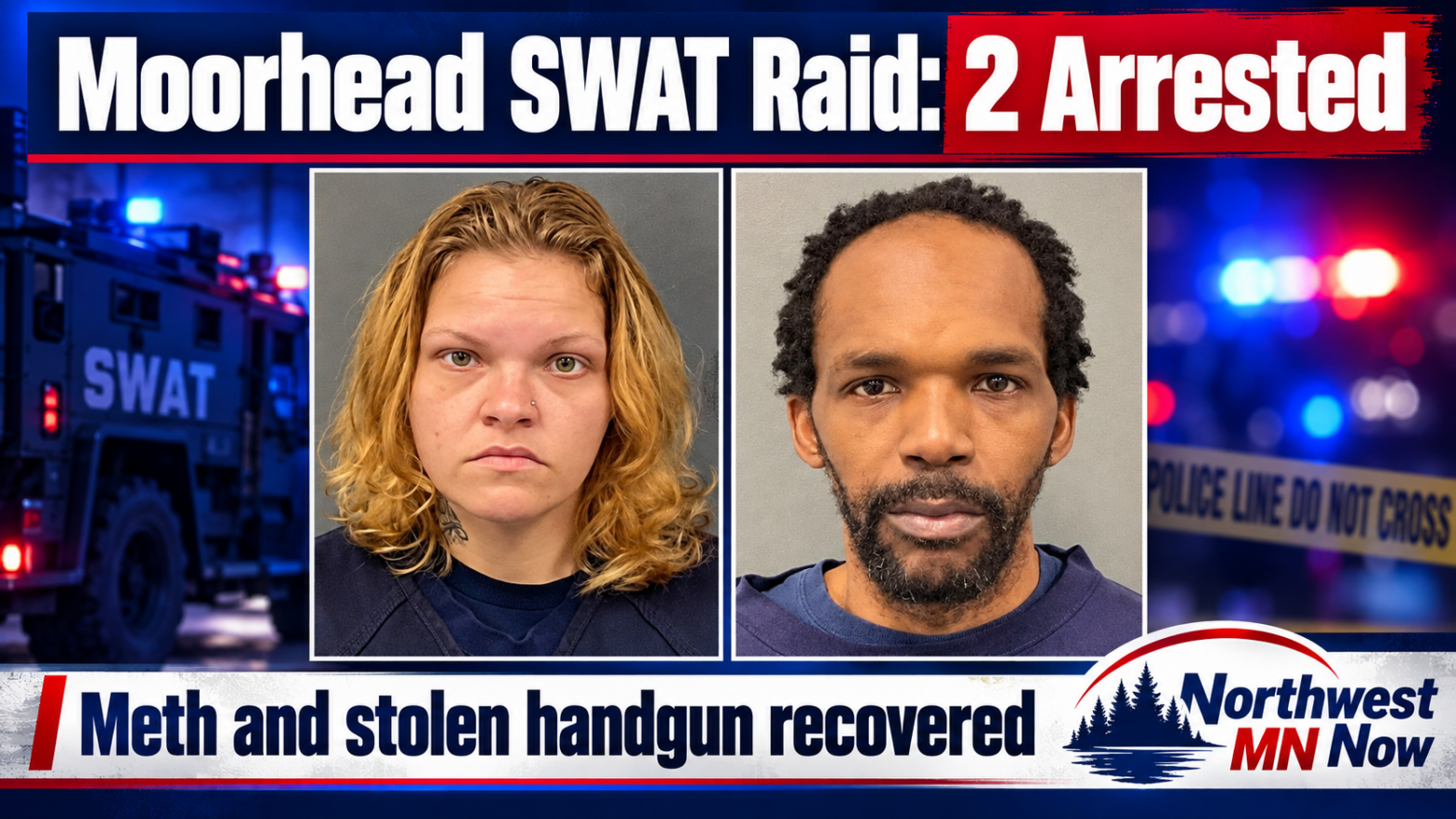 Moorhead SWAT Raid: 2 Arrested, Meth and Gun Seized