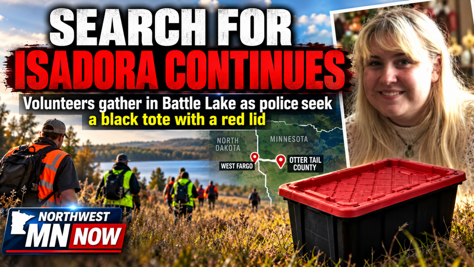 Battle Lake Search for Isadora Wengel Set for Sunday