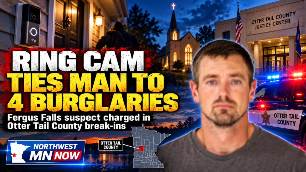Fergus Falls Man Charged in 4 Burglaries After Ring Video