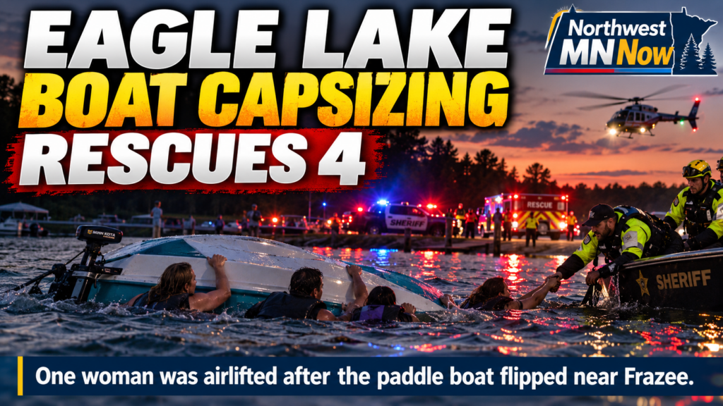 Frazee Lake Rescue Saves Four After Boat Capsizes